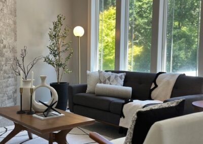 Staged living room in Portland