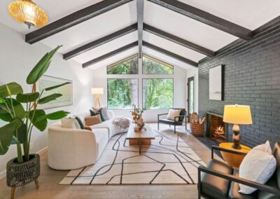 staged home living space in Portland Oregon