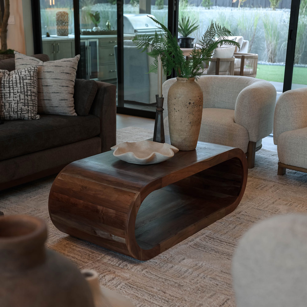 home staging for living room with Atelier Look Ellipse Coffee Table
